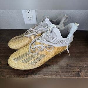 Adidas Adizero X Anniversary Football Cleats White Gold Men's 10 EH3489 Athletic
